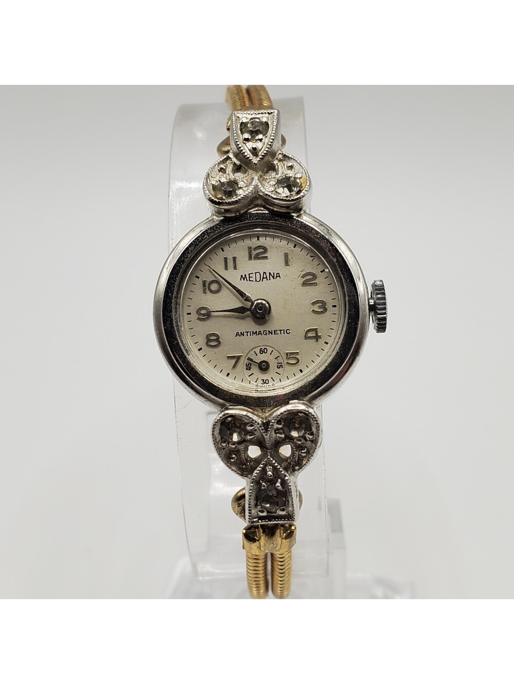 Vintage Medana Mechanical Watch Womens 17mm For Parts Or Repair
